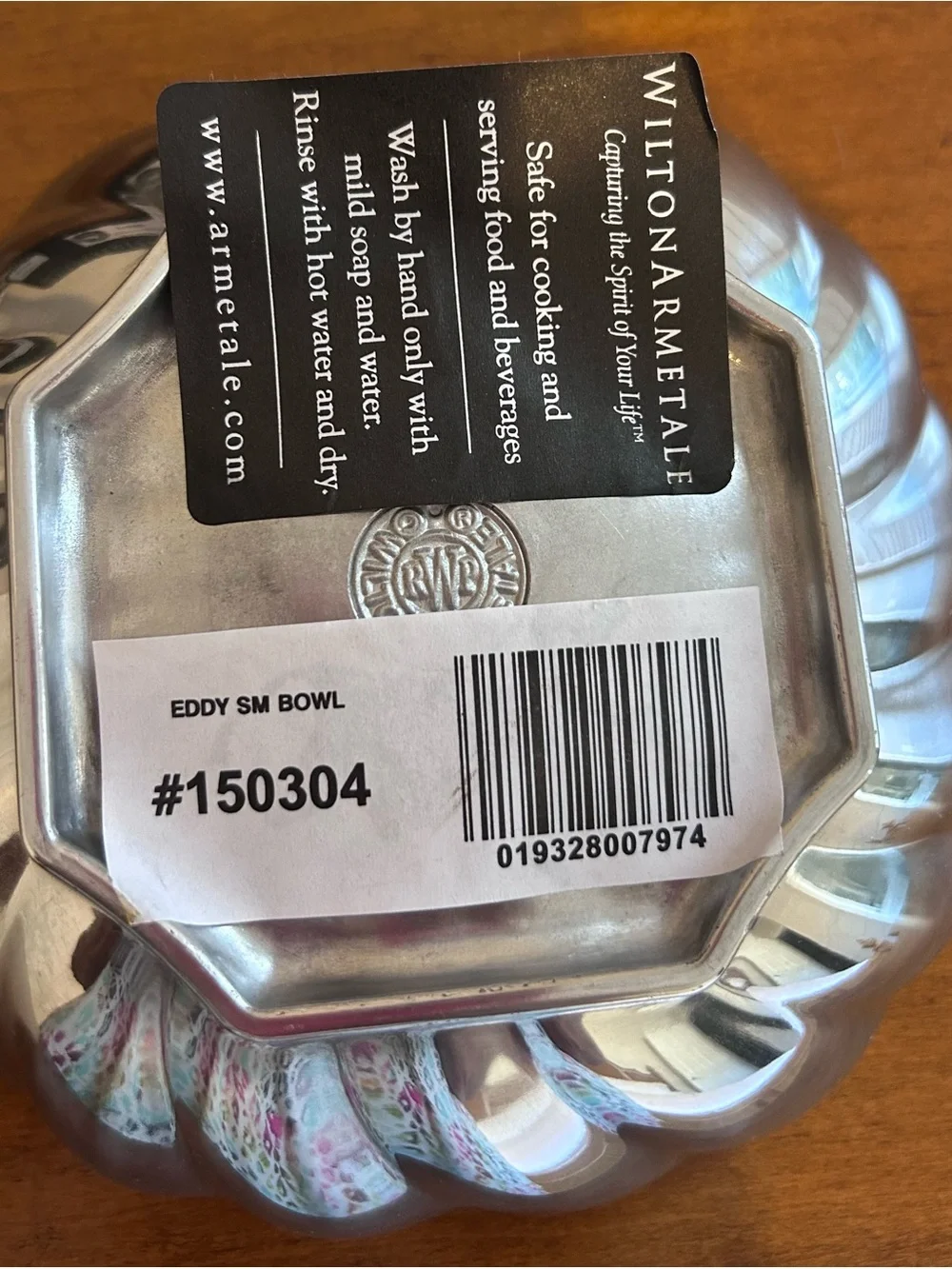 Wilton Armetale Eddy Small Bowl Silver Tone Cast Aluminum w/Scallop Fluted Rim